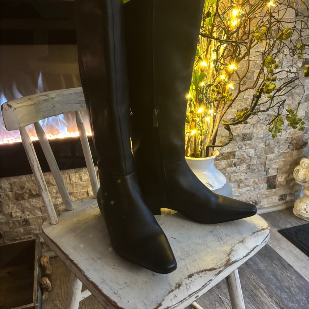 Jason Wu Black Over-the-Knee Pointed Toe Boots